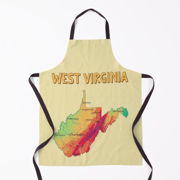 Item preview, West Virginia Topographic Art Map designed and sold by mashmosh.