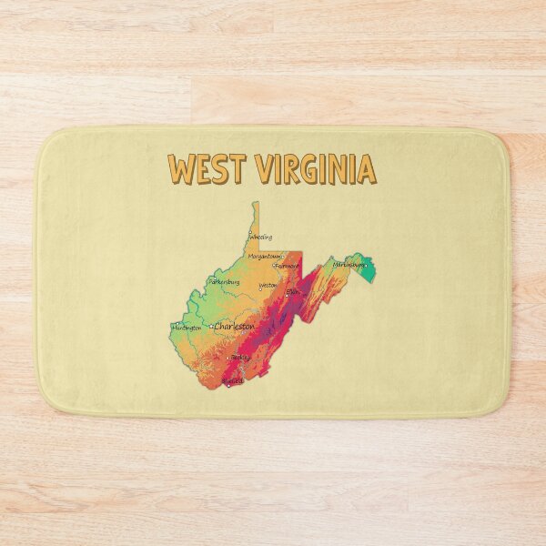 Item preview, West Virginia Topographic Art Map designed and sold by mashmosh.