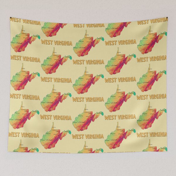 Item preview, West Virginia Topographic Art Map designed and sold by mashmosh.