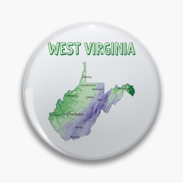 Item preview, West Virginia Topographic Map - Artistic Green & Blue Palette designed and sold by mashmosh.