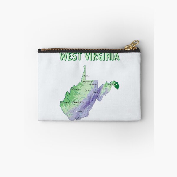 Item preview, West Virginia Topographic Map - Artistic Green & Blue Palette designed and sold by mashmosh.