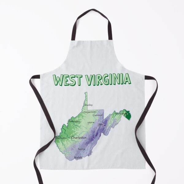 Item preview, West Virginia Topographic Map - Artistic Green & Blue Palette designed and sold by mashmosh.