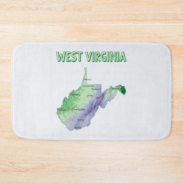 Item preview, West Virginia Topographic Map - Artistic Green & Blue Palette designed and sold by mashmosh.