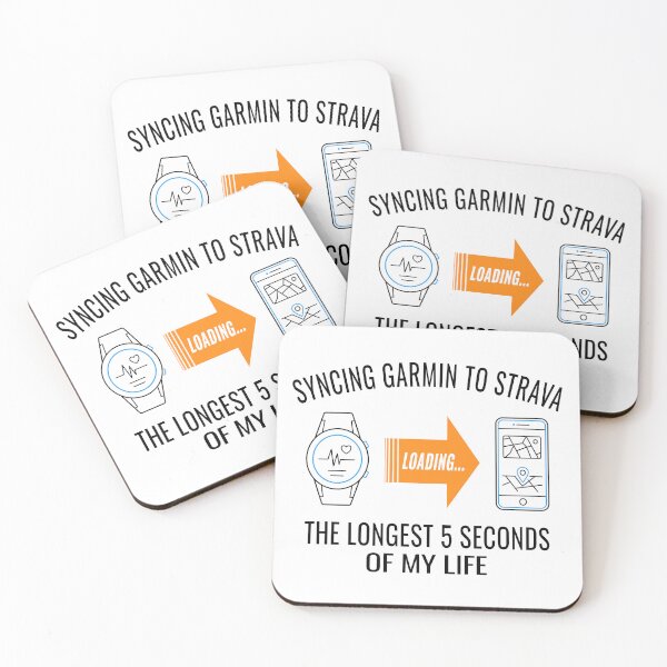 Item preview, Syncing Garmin to Strava The Longest 5 Seconds of My Life Funny Cycling Running Meme Design for Cyclists Runners Athletes GPS Watch Strava App Fitness Humor designed and sold by BMLprint ⭐⭐⭐⭐⭐.