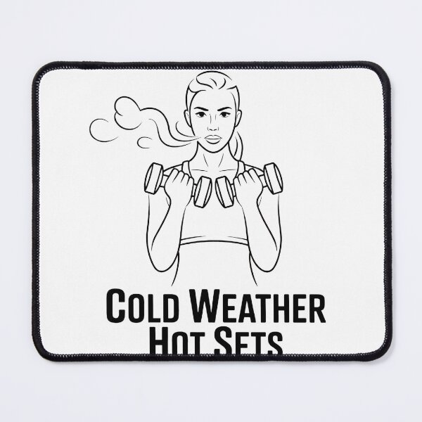 Item preview, Cold Weather Hot Sets – Winter Fitness Line Art for Women designed and sold by WSPrintCrafter.