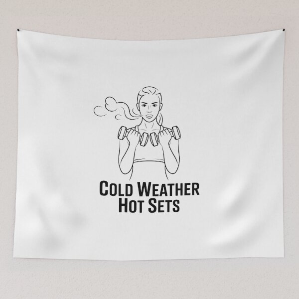 Item preview, Cold Weather Hot Sets – Winter Fitness Line Art for Women designed and sold by WSPrintCrafter.