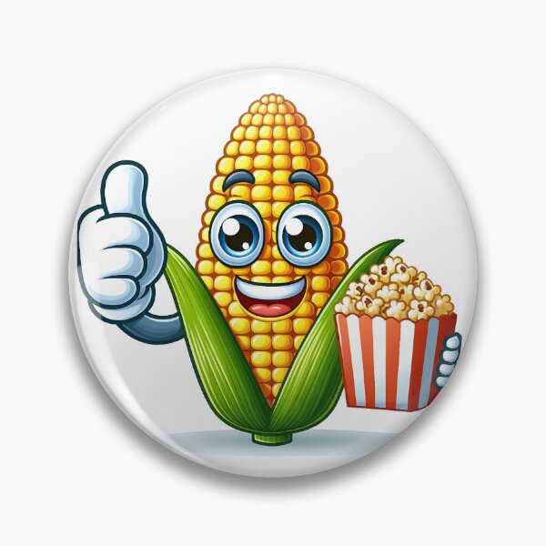 Item preview, Happy Popcorn Pal – Cheerful Cartoon Corn with Big Eyes designed and sold by Auraverse163.