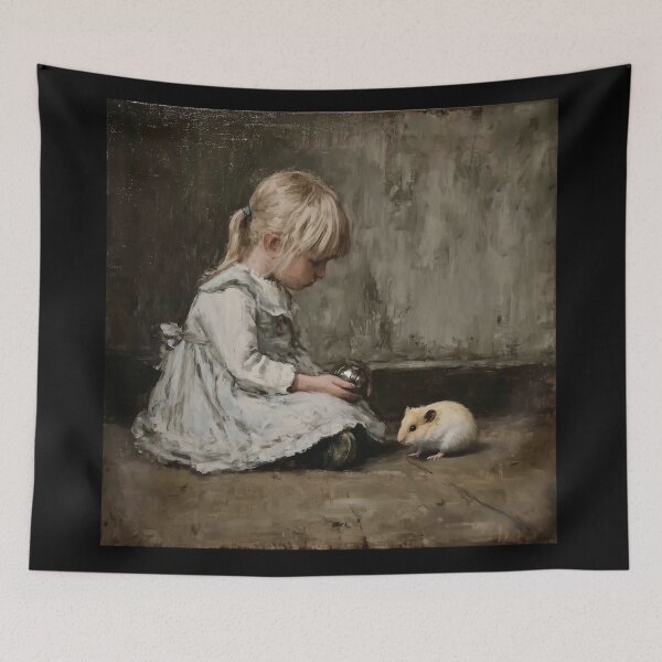 Item preview, Girl and Hamster Encounter designed and sold by lautir.