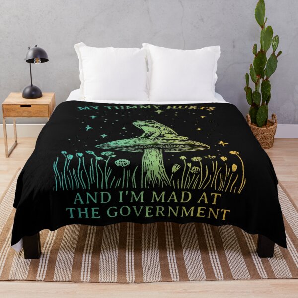 Item preview, My Tummy Hurts And Im Mad At The Government Funny Frog Meme designed and sold by arzateiosumn.