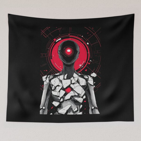 Item preview, Crimson Core – Futuristic Cyber Entity designed and sold by wolfgangrainer.