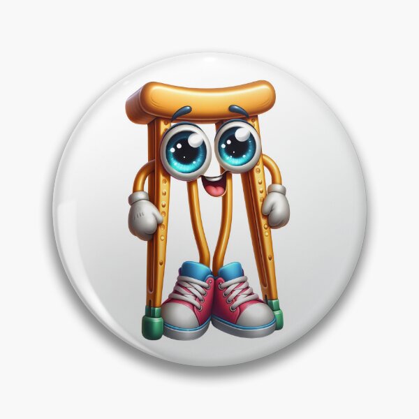 Item preview, Cute Crutches Mascot Recovery Support Character designed and sold by LunaPixelStudio.