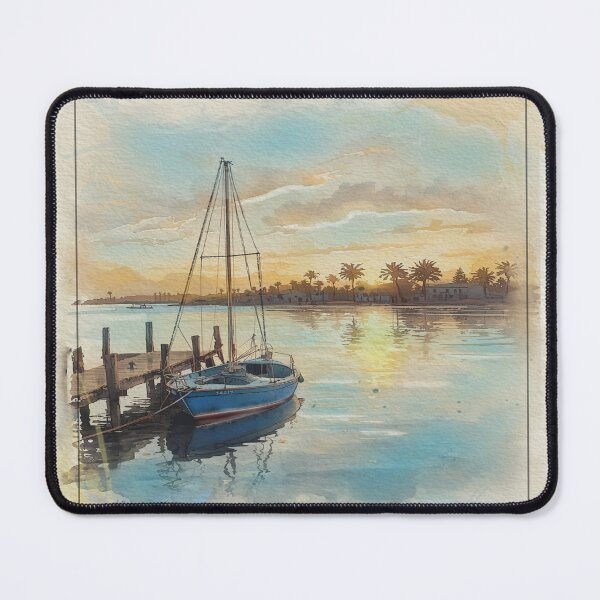 Item preview, Calabrian Harbor Watercolor Sunset | Porto Calabrese Acquerello Tramonto Italian Coast designed and sold by Italian Ink Studio.