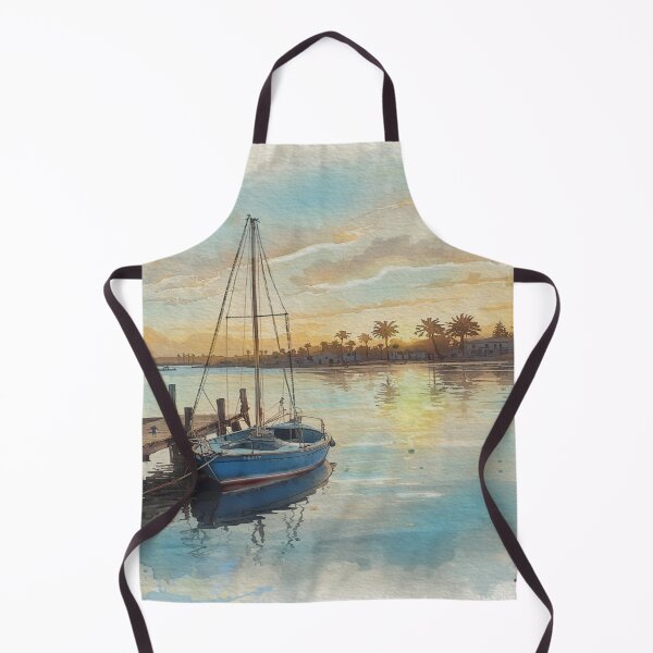 Item preview, Calabrian Harbor Watercolor Sunset | Porto Calabrese Acquerello Tramonto Italian Coast designed and sold by Italian Ink Studio.