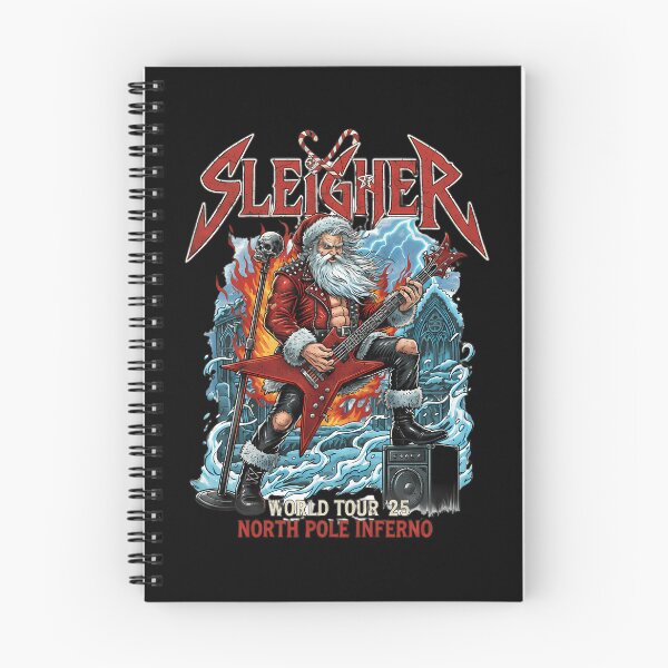 Item preview, Sleigher Christmas Metal Band Rocking Santa Holiday  designed and sold by PRESSLERSINGH.