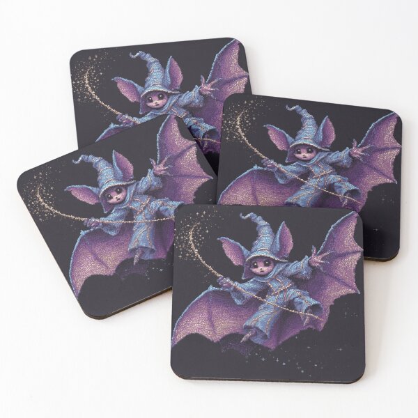 Item preview, Cute Bat Wizard Pixel Art designed and sold by Kaos-Bit.