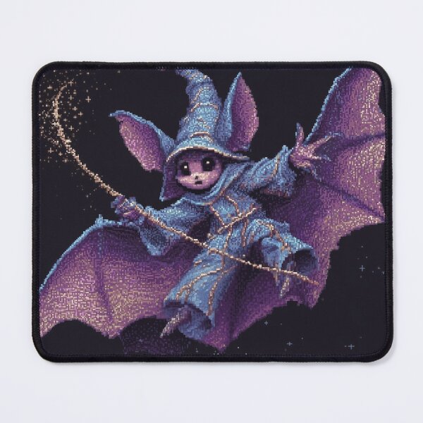 Item preview, Cute Bat Wizard Pixel Art designed and sold by Kaos-Bit.