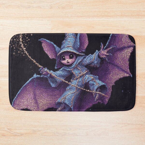Item preview, Cute Bat Wizard Pixel Art designed and sold by Kaos-Bit.