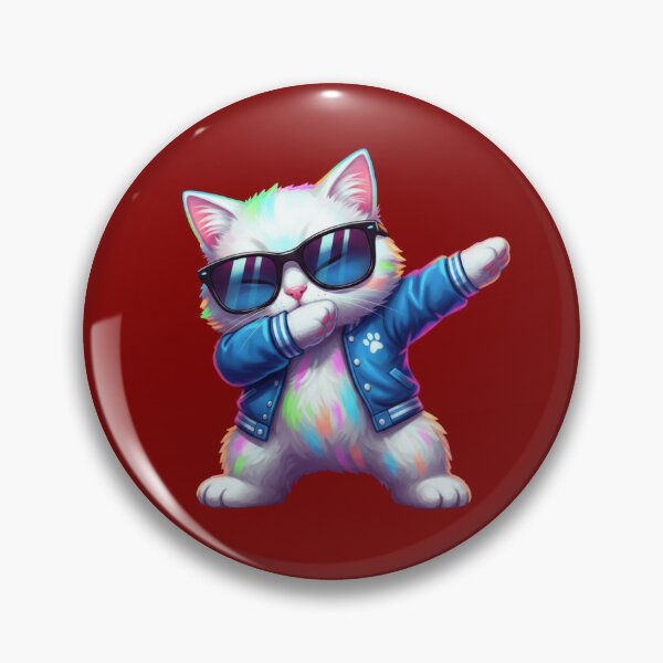 Item preview, Dabbing Cool Neon Kitten designed and sold by pixeldrift-art.
