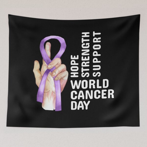Item preview, World Cancer Day Purple Ribbon – Hope Strength Support Awareness Design designed and sold by UI Expert.