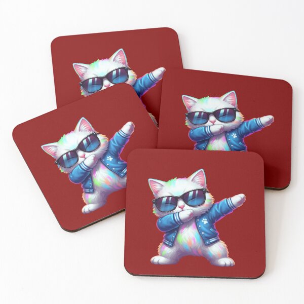 Item preview, Dabbing Cool Neon Kitten designed and sold by pixeldrift-art.