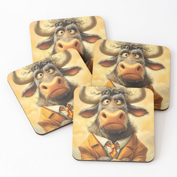 Item preview, Stylish Bull Character with Expressive Features designed and sold by Artessie.