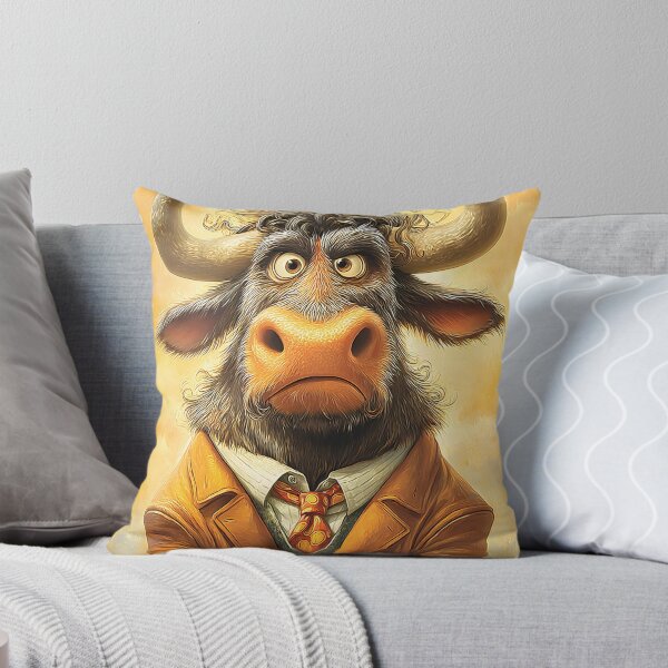 Item preview, Stylish Bull Character with Expressive Features designed and sold by Artessie.