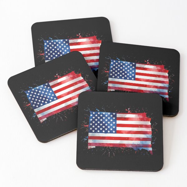 Item preview, South Dakota Stars & Stripes State Silhouette – Distressed Americana designed and sold by Paper Drip.