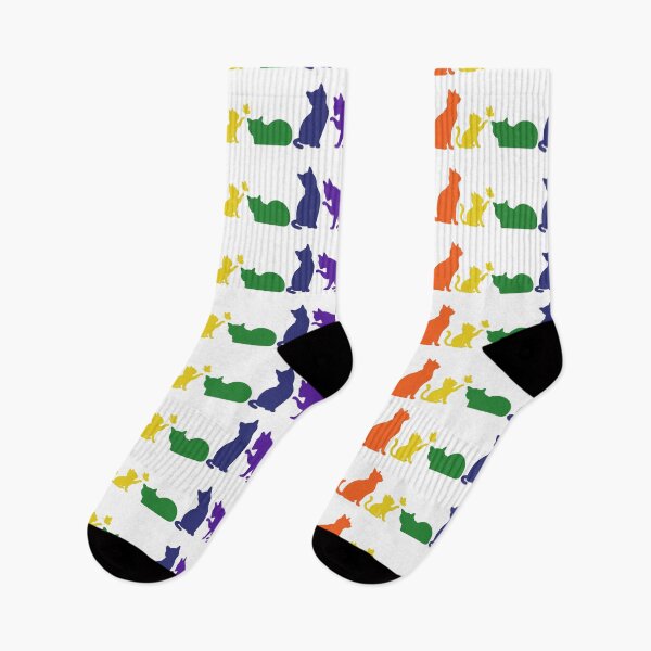 Item preview, Rainbow Row of Cats Bar Sticker Gay Pride  designed and sold by TackyTime.