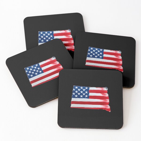 Item preview, South Dakota Stars & Stripes State Silhouette – Distressed Americana designed and sold by Paper Drip.