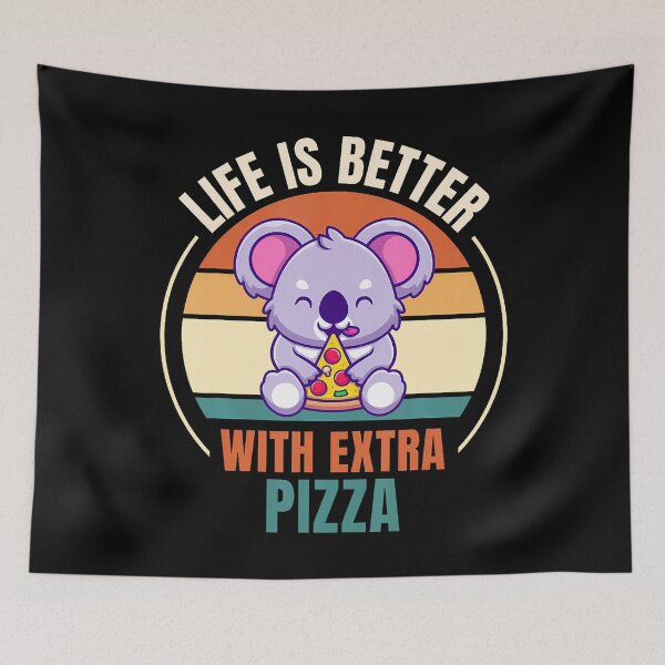 Item preview, Retro Koala Pizza Life Is Better With Extra Pizza designed and sold by keatnybolho.