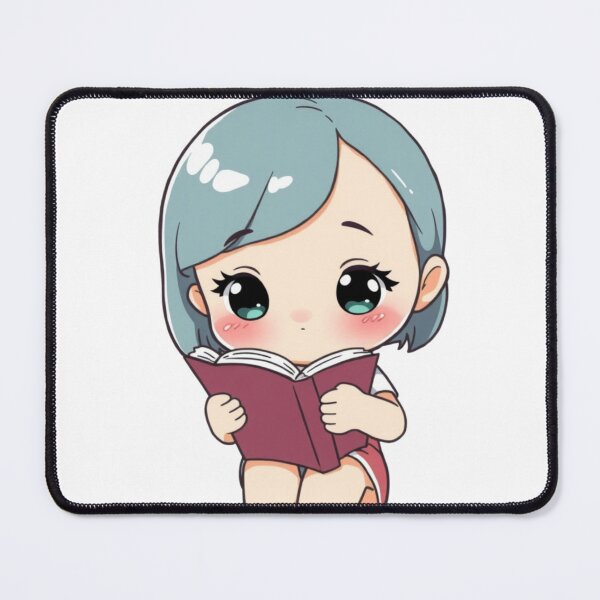 Item preview, ?? Cute Kawaii Girl Reading Book – Cozy Pastel Cartoon Illustration | Aesthetic Reading Art designed and sold by CozyPops.
