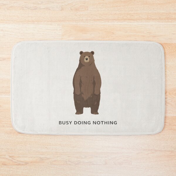 Item preview, Busy Doing Nothing Bear Minimal Illustration designed and sold by Ombrya.
