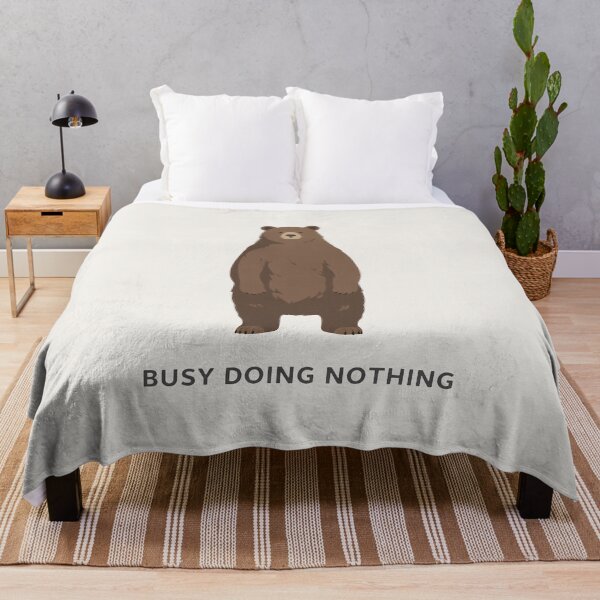 Item preview, Busy Doing Nothing Bear Minimal Illustration designed and sold by Ombrya.