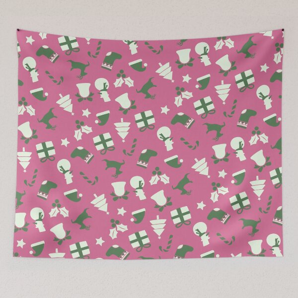 Item preview, Retro Pink Elf Funny Christmas  Xmas Pattern    - Wedding Gift Ideas designed and sold by RoyalStarsPatts.