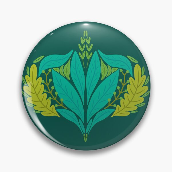 Item preview, Green Floral Leaves Ogee Pattern designed and sold by ArtNoveltee.