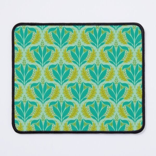 Item preview, Green Floral Leaves Ogee Pattern designed and sold by ArtNoveltee.