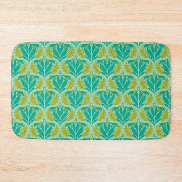 Item preview, Green Floral Leaves Ogee Pattern designed and sold by ArtNoveltee.