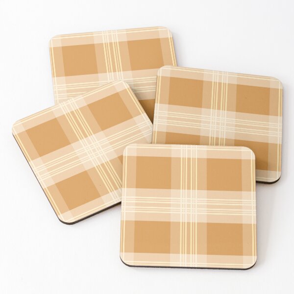 Item preview, Warm Autumn Plaid Pattern in Soft Beige and Caramel Tones designed and sold by Almanzart.