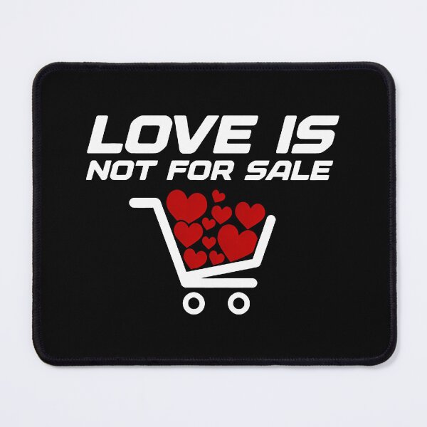 Item preview, Love is Not for Sale Anti-Commercialism Heart Shopping Cart Art designed and sold by SplashTastic.