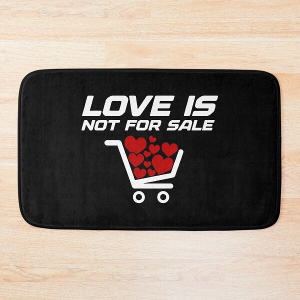 Item preview, Love is Not for Sale Anti-Commercialism Heart Shopping Cart Art designed and sold by SplashTastic.