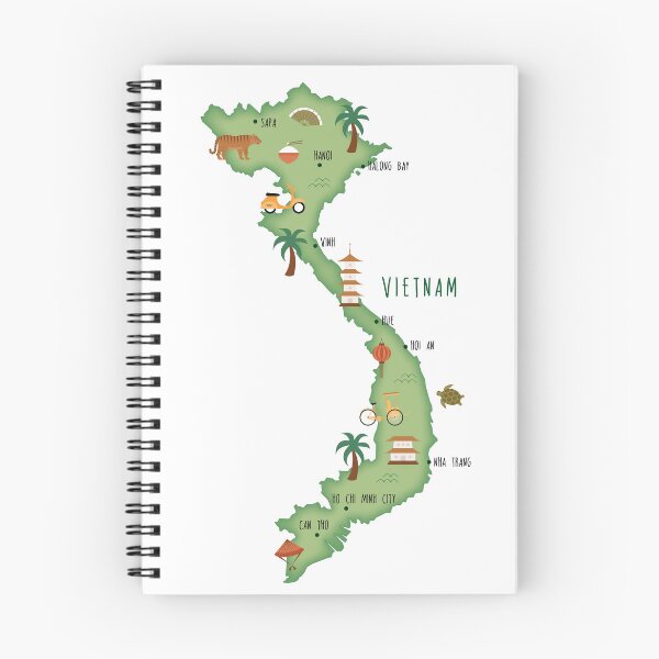 Item preview, Illustrated map of Vietnam designed and sold by ymkesinfogr.