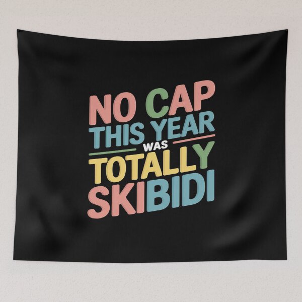 Item preview, Groovy No Cap This Year Was Totally Skibidi Last Day School  designed and sold by MarkLeedsArt.
