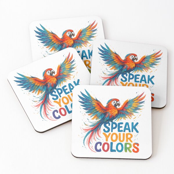 Item preview, Speak Your Colors - Vibrant Parrot Illustration designed and sold by MKreative Studio.