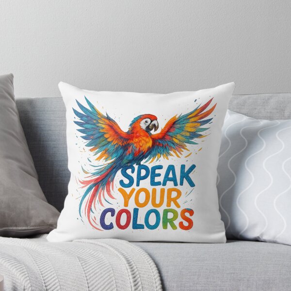 Item preview, Speak Your Colors - Vibrant Parrot Illustration designed and sold by MKreative Studio.