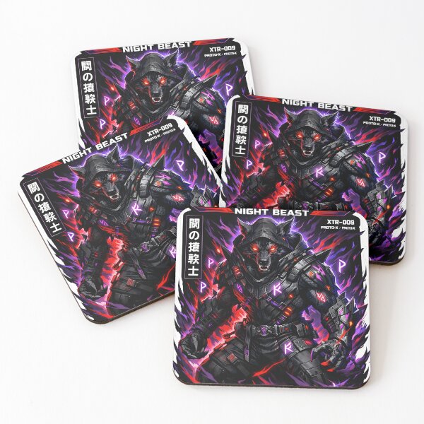 Item preview, Noktar Night Beast Cyberpunk Aesthetic - Feroce Cyber Werewolf Dystopian Art - Dark Techwear Monster Graphic for Streetwear, Hoodies & Posters - Neon Horror Robotic Creature Design by Vivaan Studio designed and sold by Vivaan Studio.