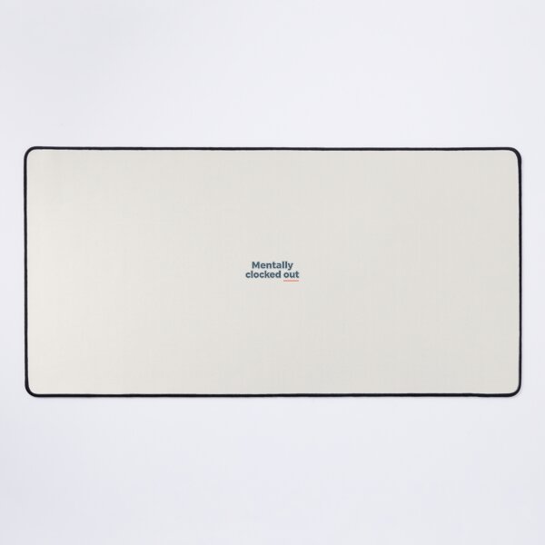 Item preview, Mentally Clocked Out – Minimal Work Burnout Quote Sticker designed and sold by KusshiArts.