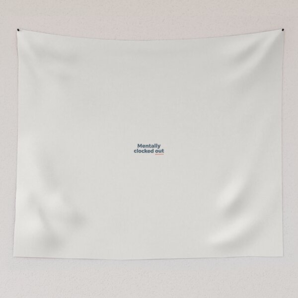 Item preview, Mentally Clocked Out – Minimal Work Burnout Quote Sticker designed and sold by KusshiArts.