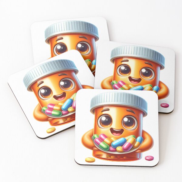 Item preview, Cute Pharmacy Pill Bottle Mascot Character designed and sold by LunaPixelStudio.