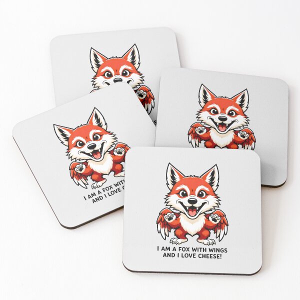 Item preview, I Am a Fox With Wings and I Love Cheese Funny Animal Art designed and sold by SplashTastic.