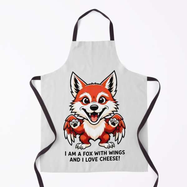 Item preview, I Am a Fox With Wings and I Love Cheese Funny Animal Art designed and sold by SplashTastic.